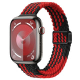 Apple Watch 38/40/41 mm Joustava nailonranneke - Punamusta