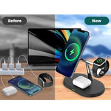 Wireless Magsafe Charging Station 3 in 1 - 25W - Black