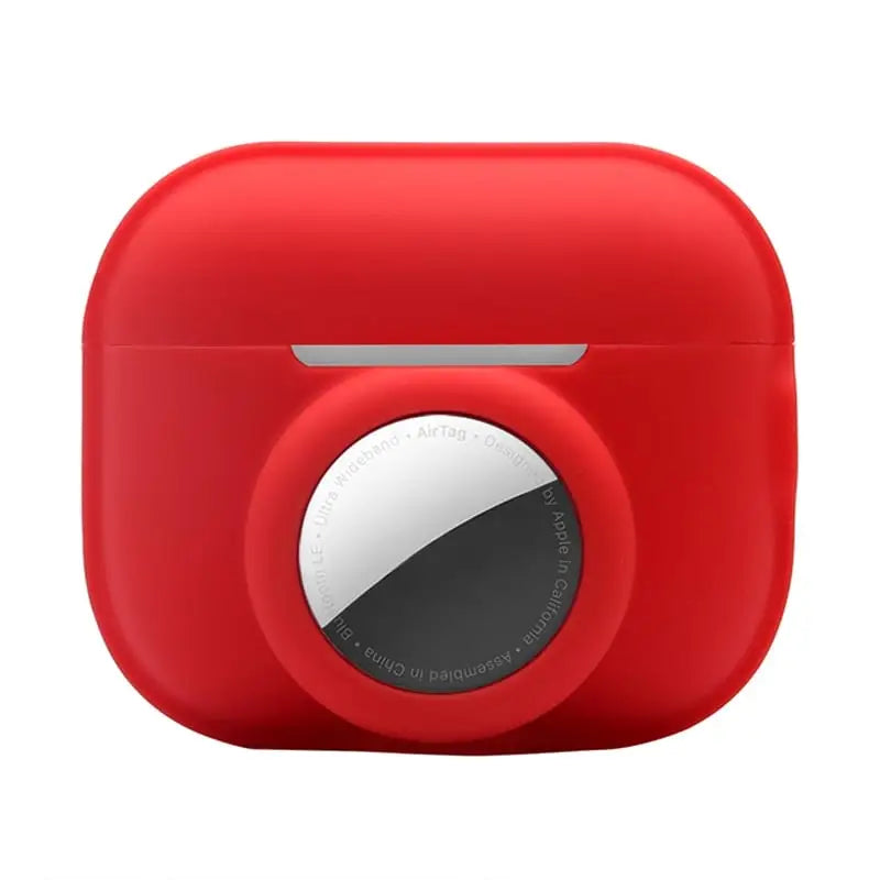 AirPods Pro 2 Silikonikotelo AirTag Pidikkeellä - Punainen