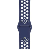 Apple Watch 38 / 40 / 41 mm Urheiluranneke - S/M - Laivastonsininen/Valkoinen