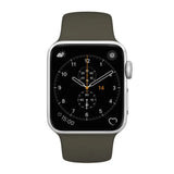 Apple Watch 38 / 40 / 41 mm Silikoniranneke - S/M - Army Green - Vihreä