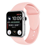 Apple Watch 38 / 40 / 41 mm Silikoniranneke - S/M - Vaaleanpunainen