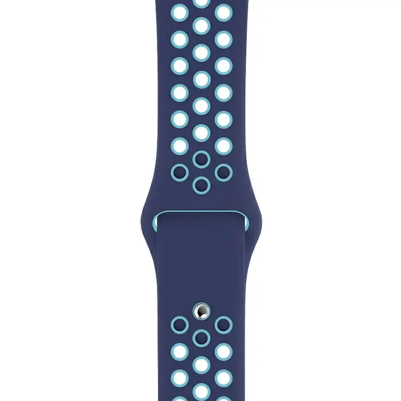 Apple Watch 38 / 40 / 41 mm Urheiluranneke - S/M - Laivastonsininen/Vaaleansininen