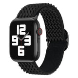 Apple Watch 38/40/41 mm Joustava nailonranneke - Musta