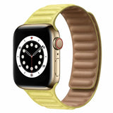 Apple Watch 38 / 40 / 41 mm Magneettinen nahkaranneke - Keltainen