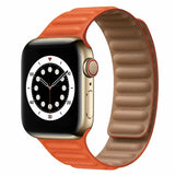 Apple Watch 38 / 40 / 41 mm Magneettinen nahkaranneke - Oranssi