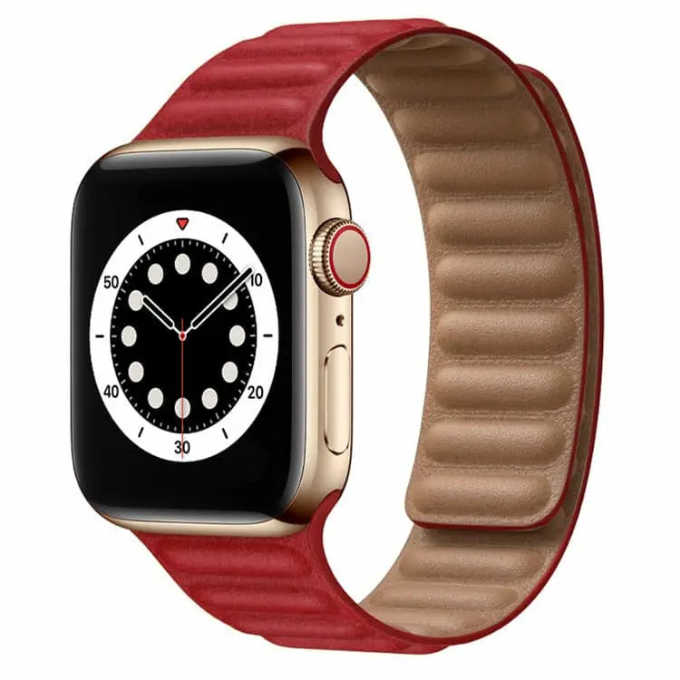 Apple Watch 38 / 40 / 41 mm Magneettinen nahkaranneke - Punainen