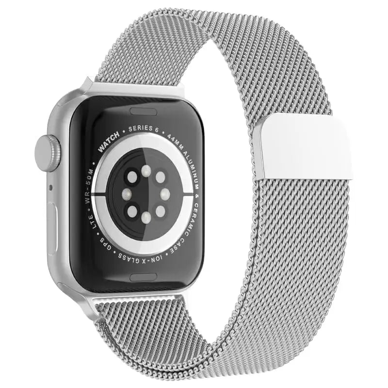 Apple Watch 38 / 40 / 41 mm Magneettinen Teräsranneke - Hopea