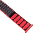 Apple Watch 38 / 40 / 41 mm Nylon ranneke - Punainen/Sininen