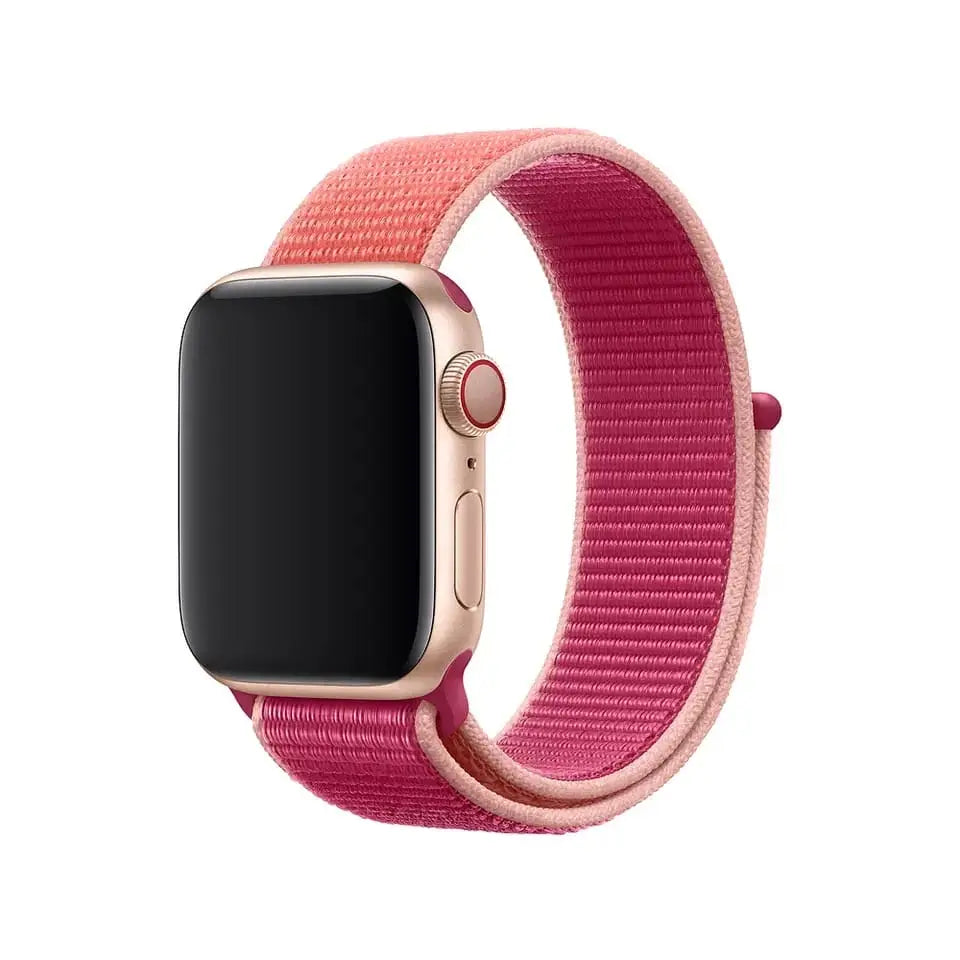 Apple Watch 38 / 40 / 41 mm Nylon ranneke - Vaaleanpunainen