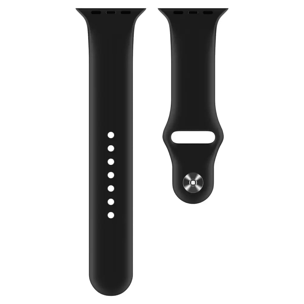 Apple Watch 38 / 40 / 41 mm Silikoniranneke - S/M - Musta