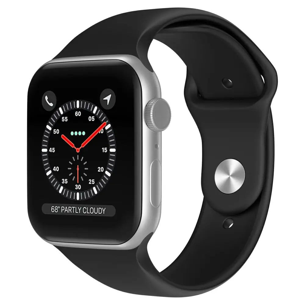 Apple Watch 38 / 40 / 41 mm Silikoniranneke - S/M - Musta