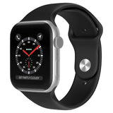 Apple Watch 38 / 40 / 41 mm Silikoniranneke - S/M - Musta