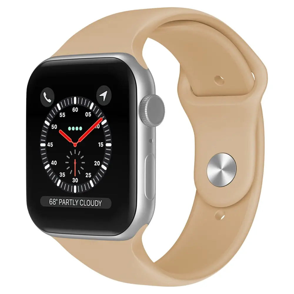 Apple Watch 38 / 40 / 41 mm Silikoniranneke - S/M - Pähkinä