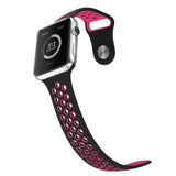 Apple Watch 38 / 40 / 41 mm Urheiluranneke - S/M - Musta/Pinkki