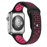 Apple Watch 38 / 40 / 41 mm Urheiluranneke - S/M - Musta/Pinkki
