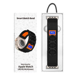 Apple Watch 42/44/45/49 mm Outdoor Nailonranneke - Musta