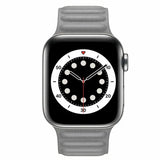 Apple Watch 42 / 44 / 45 mm Magneettinen Nahkaranneke - Harmaa