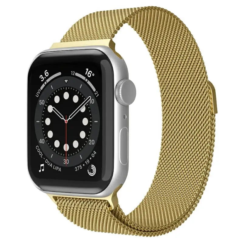 Apple Watch 42 / 44 / 45 mm Magneettinen Teräsranneke - Kulta