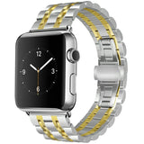 Apple Watch 42 / 44 / 45 mm Metalliranneke - Hopea/Kulta