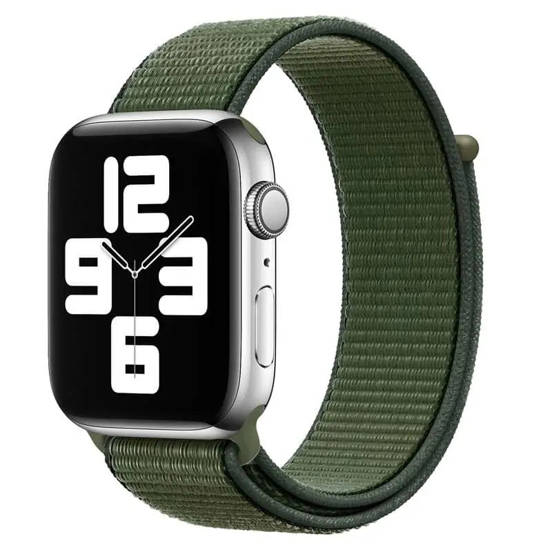 Apple Watch 42 / 44 / 45 mm Nylon ranneke - Army Green