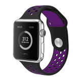Apple Watch 42 / 44 / 45 mm Urheiluranneke - Musta/Violetti