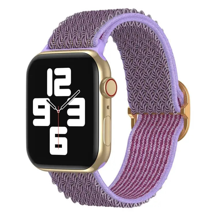 Apple Watch Joustava nailonranneke 42/44/45/49 mm - Violetti