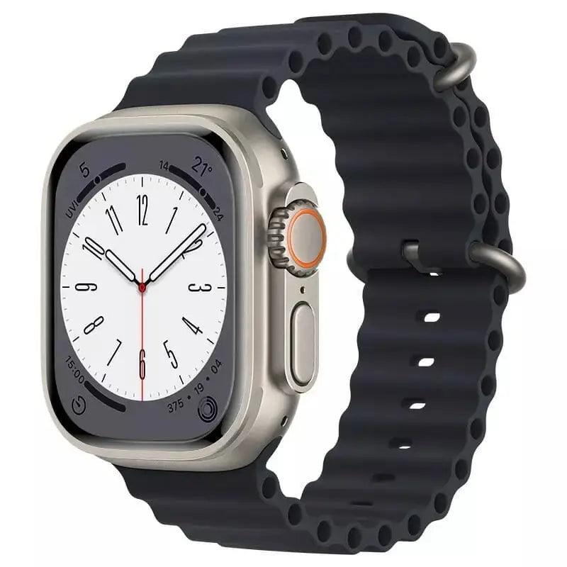 Apple Watch Ocean silikoniranneke 38/40/41 mm - Musta