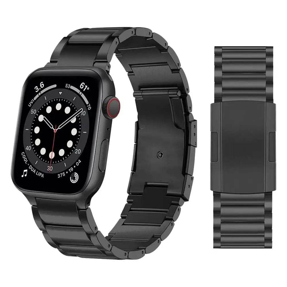 Apple Watch Titaaniranneke 42/44/45/49 mm - Musta