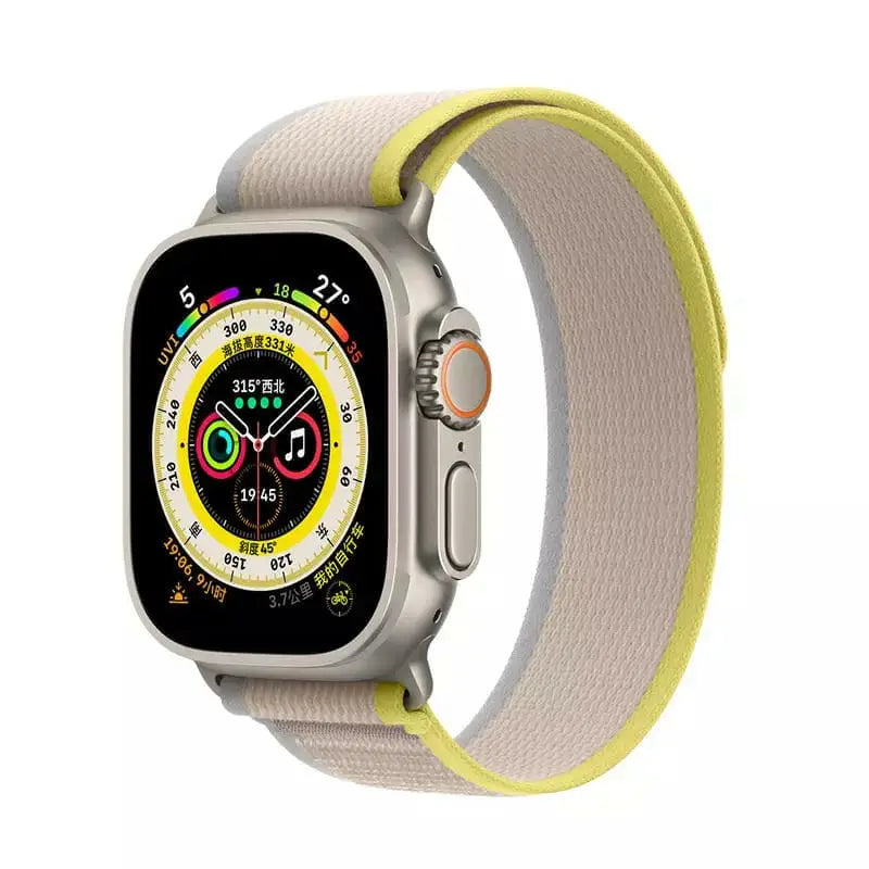 Apple Watch Trail ranneke 42/44/45/49mm - Keltainen-Beige