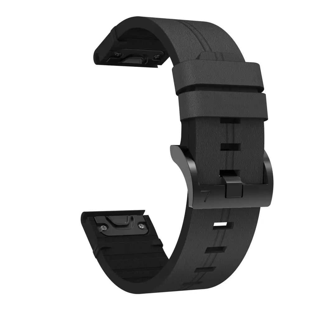 Garmin QuickFit Nahkaranneke 20mm - Musta