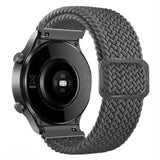 Mustat älykellot, punottu nailonranneke 26mm harmaana Garmin Fenix -mallille