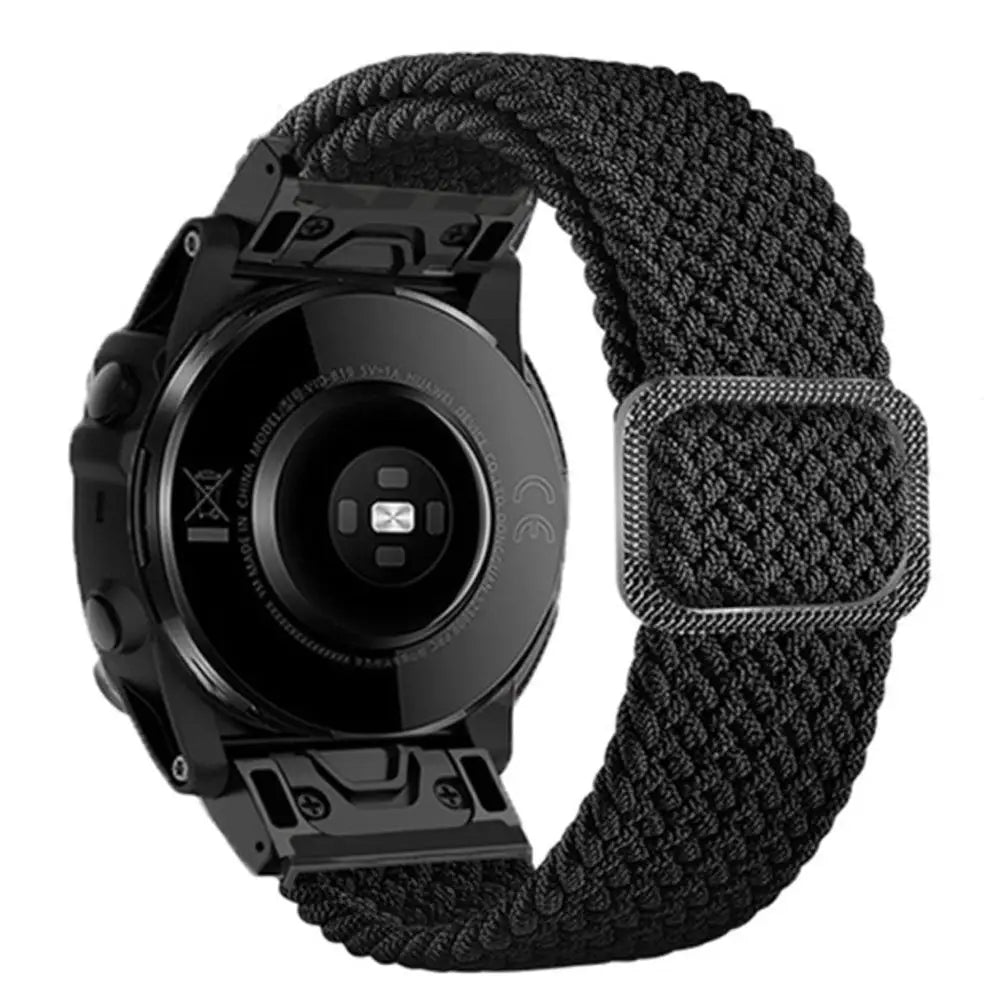 Garmin QuickFit Punottu nailonranneke 26mm - Musta