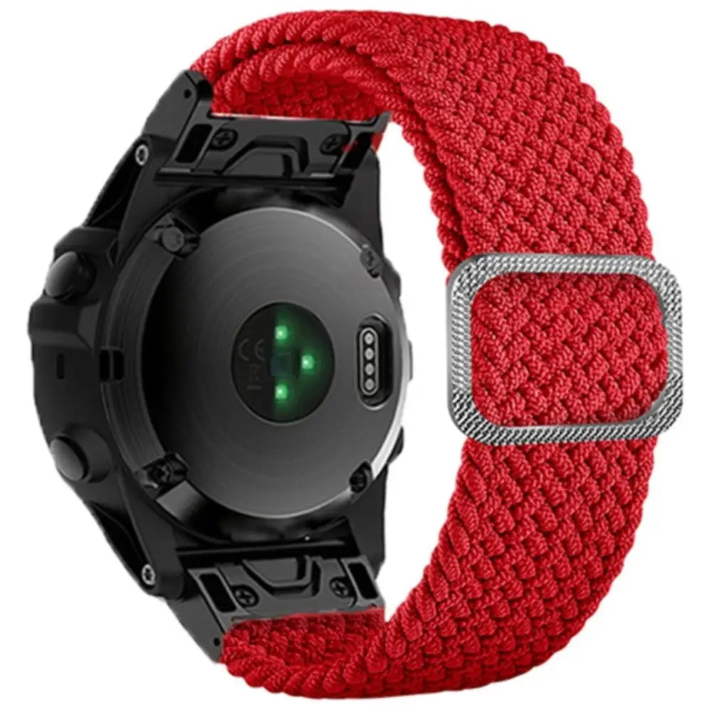 Garmin QuickFit Punottu nailonranneke 26mm Punainen