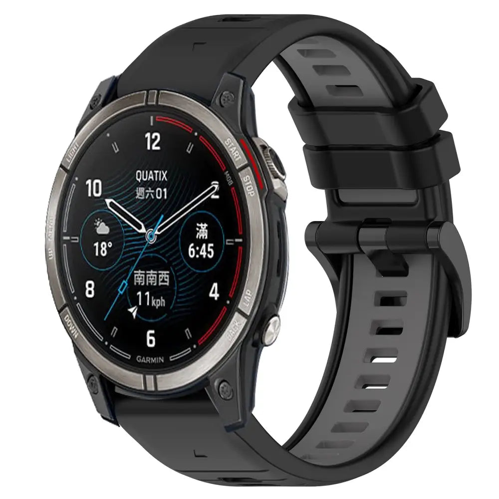 Garmin QuickFit Urheiluranneke 22mm - Musta-Harmaa