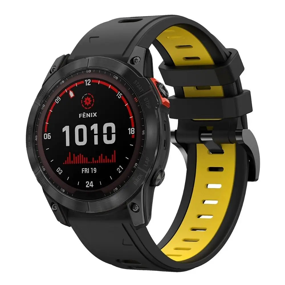 Garmin QuickFit Urheiluranneke 26mm - Musta-Keltainen