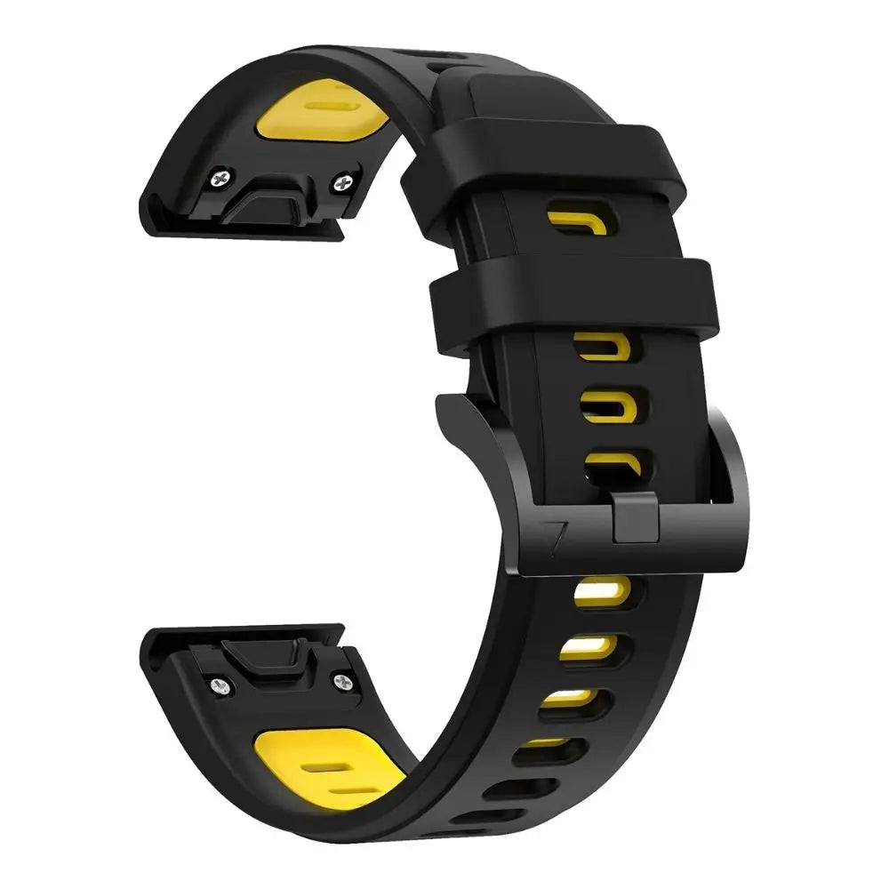 Garmin QuickFit Urheiluranneke 26mm - Musta-Keltainen