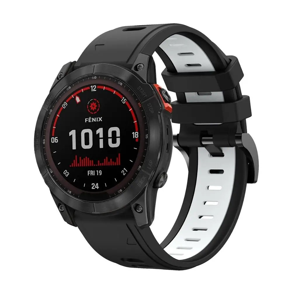 Garmin QuickFit Urheiluranneke 26mm - Musta-Valkoinen
