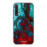 Honor 20 marmori suojakuoret - Blue Red Marble