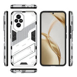 Suojaa Honor 200:lle tyylillä, musta-valkoinen diagonal-striped armor suojakotelo