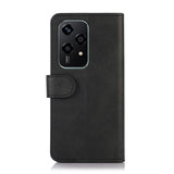 Musta läppäpintainen lompakko suojakotelo Honor 200 Lite kolmelle kameralle