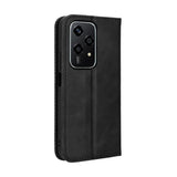 Musta nahkainen Lite Lompakko Suojakotelo kolmella kameraleikkauksella