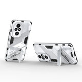 Valkoinen Pro Armor Suojakotelo Honor 200 Pro, geometrinen muotoilu ja kickstand