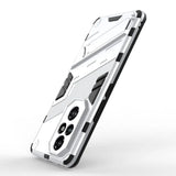 Valkoinen ja musta Pro Armor Suojakotelo Honor 200 Pro, sisäänrakennettava kickstand