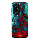 Honor 200 Pro marmori suojakuoret - Blue Red Marble