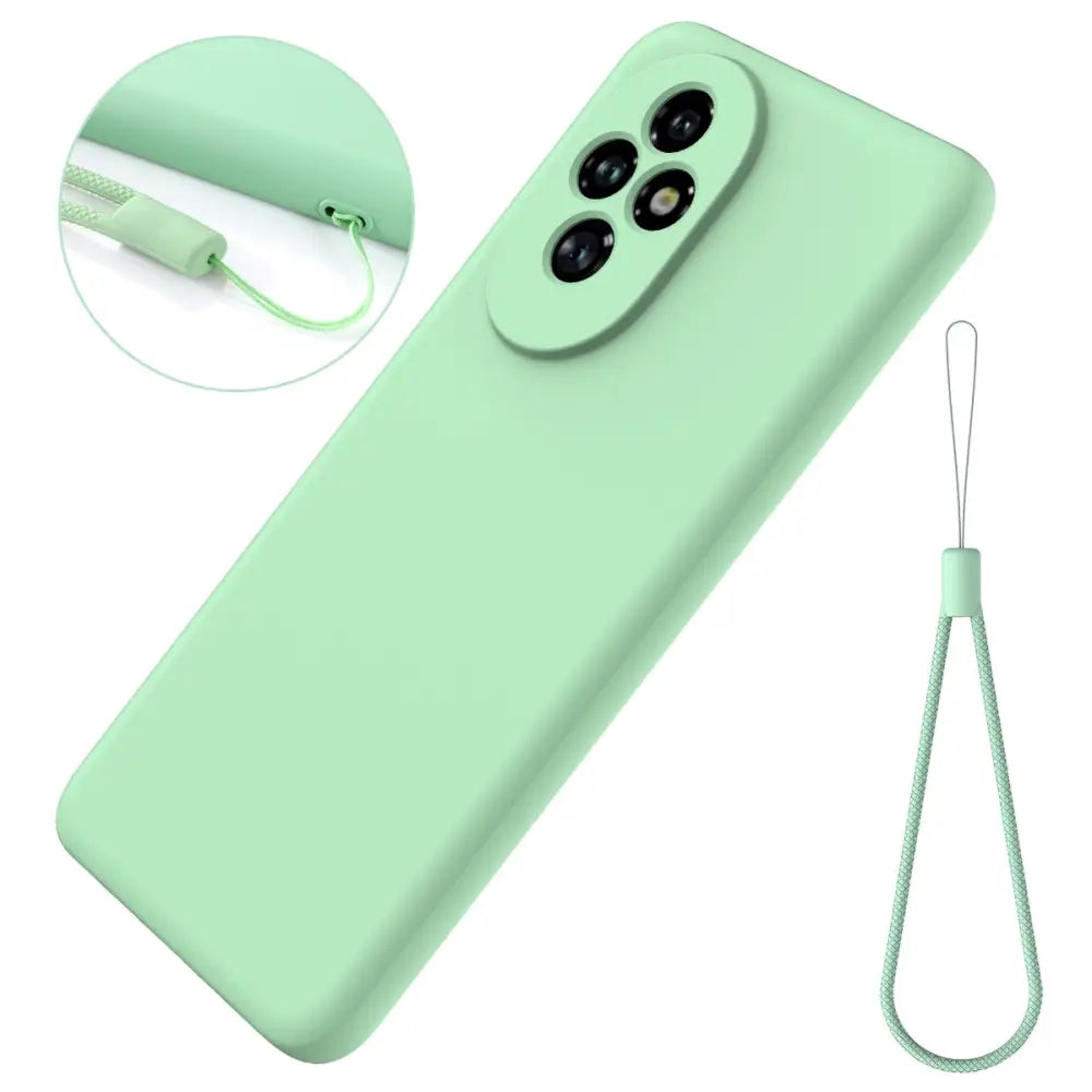 Mint vihreä puhelimen suojakotelo täydellisesti puhelimen kameralle ja rannekkeelle
