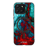 Honor 200 Smart marmori suojakuoret - Blue Red Marble