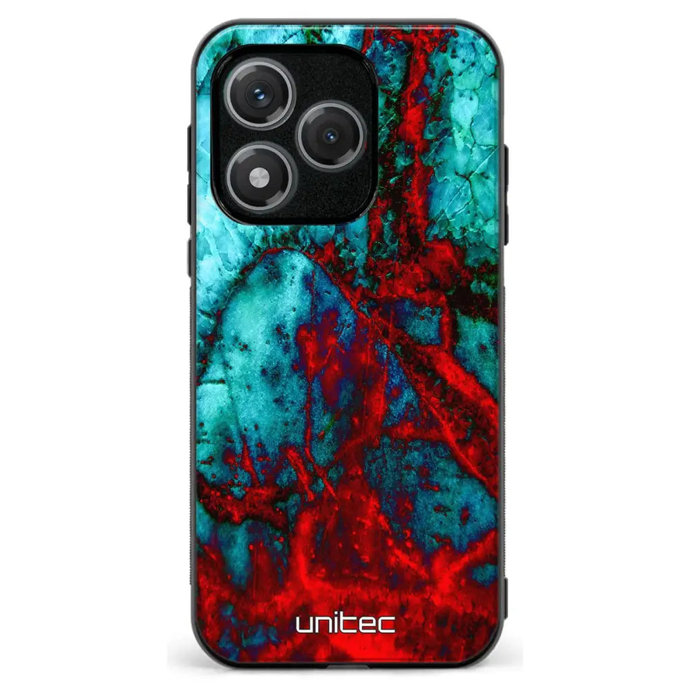 Honor 400 Lite marmori suojakuoret Blue Red Marble Ei