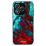 Honor 400 Lite marmori suojakuoret Blue Red Marble