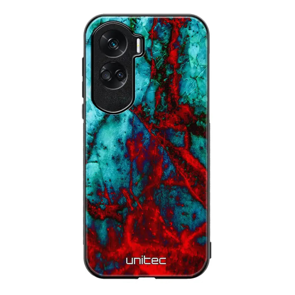 Honor 90 Lite marmori suojakuoret - Blue Red Marble - Ei